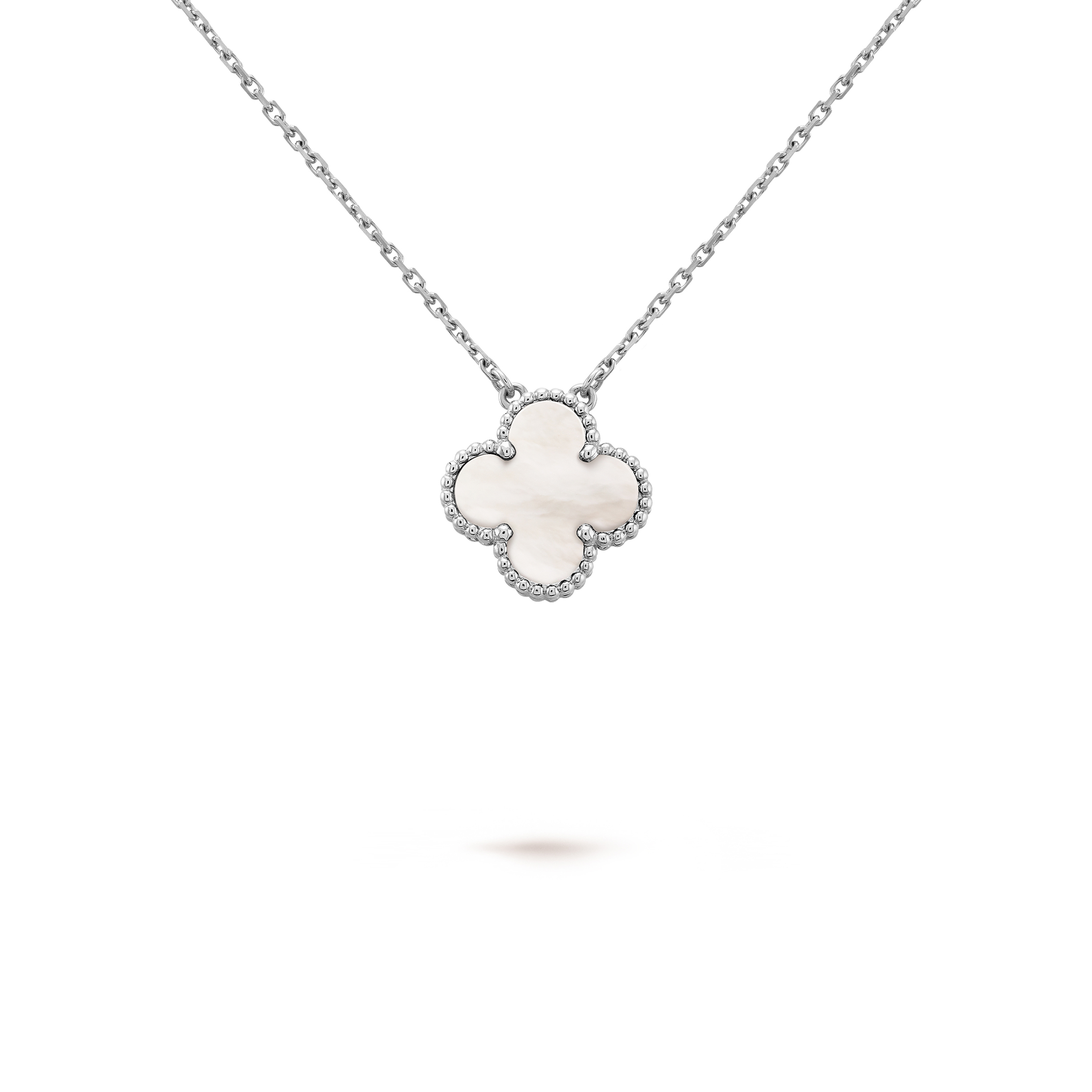 V*N CL*F arpels vintage alhambra pendant - white gold, mother-of-pearl  vcarf48700